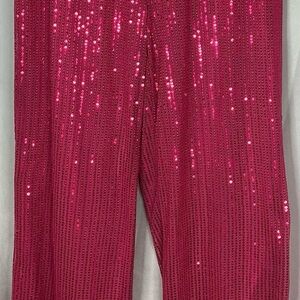 Vibrant Pink Sequin Trousers